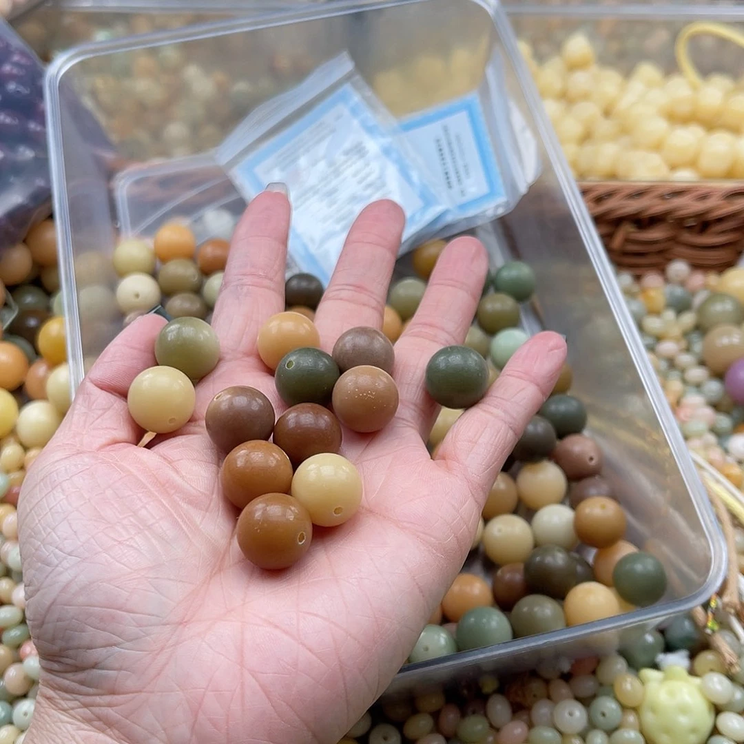 白玉菩提吊坠A/14mm/100颗锅底