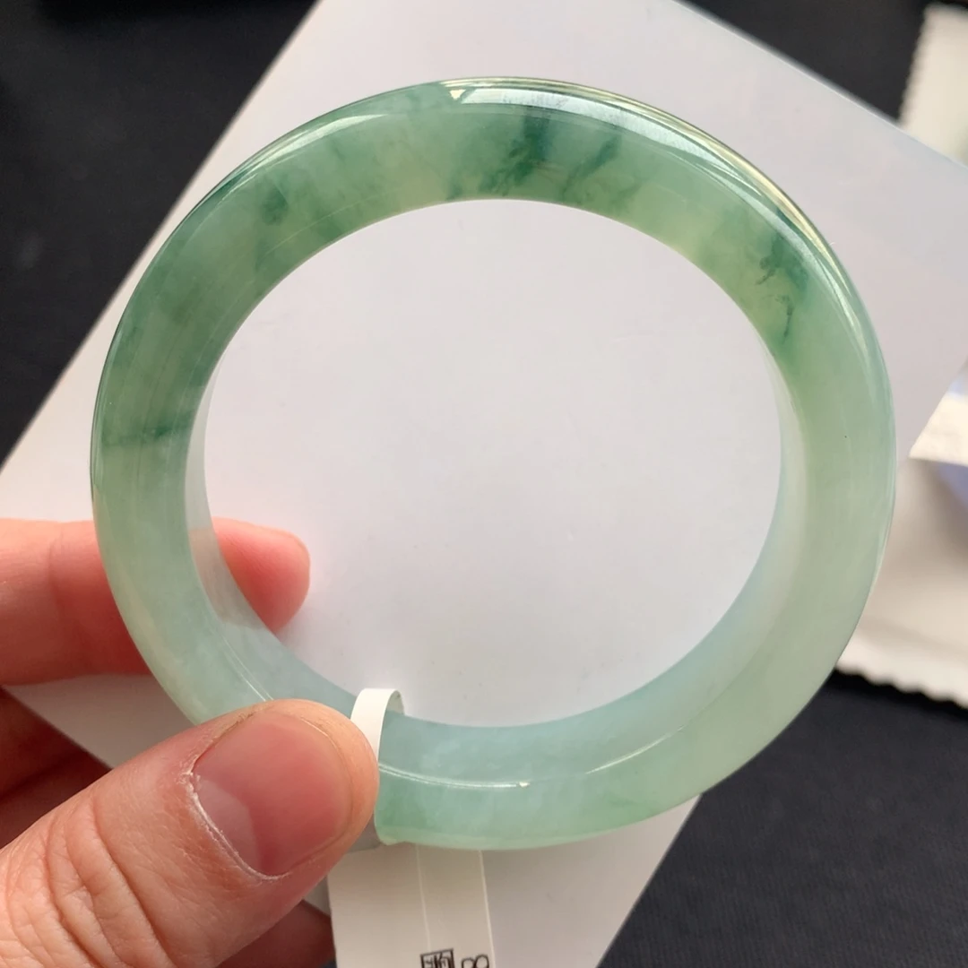 翡翠未镶嵌手镯19号52.8正