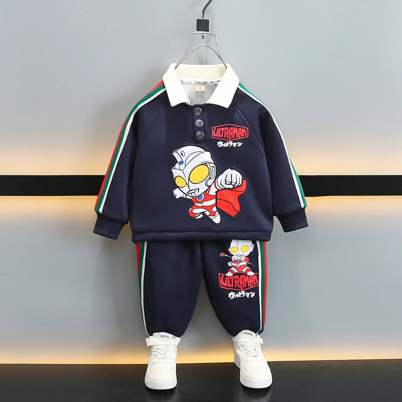春季男童春秋款卫衣套装小男孩男宝宝儿童帅气洋气秋季潮时髦衣服