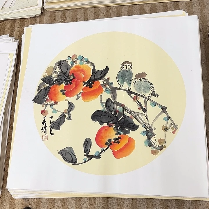 国画花鸟等图案和50.50