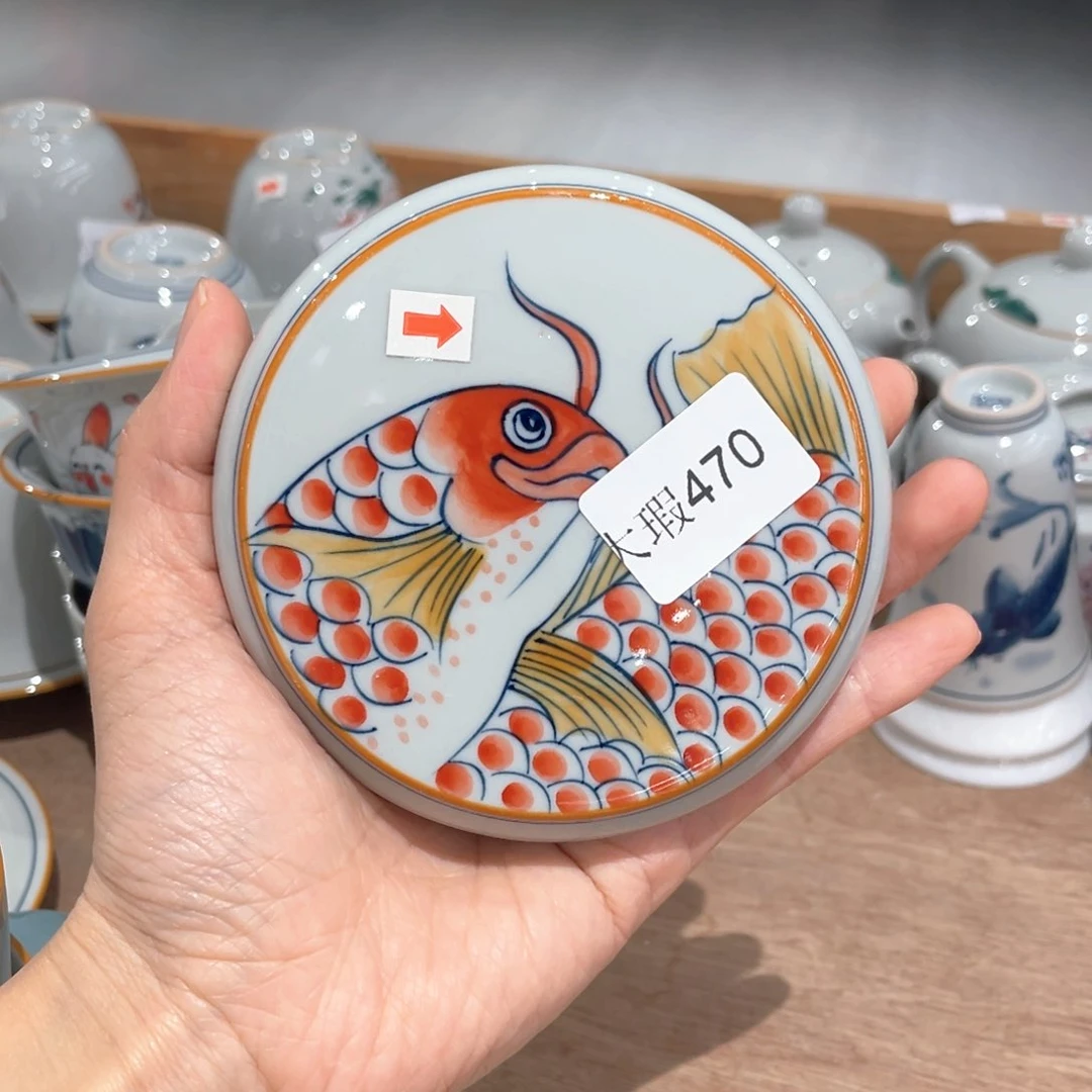 釉下彩纯手绘有瑕