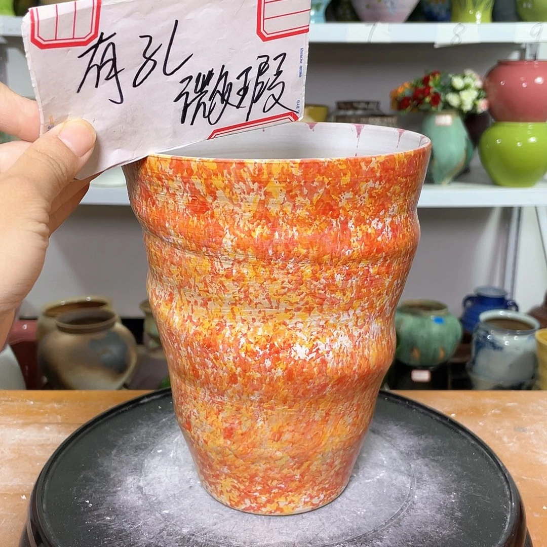 景德镇陶瓷花盆微瑕口15高21