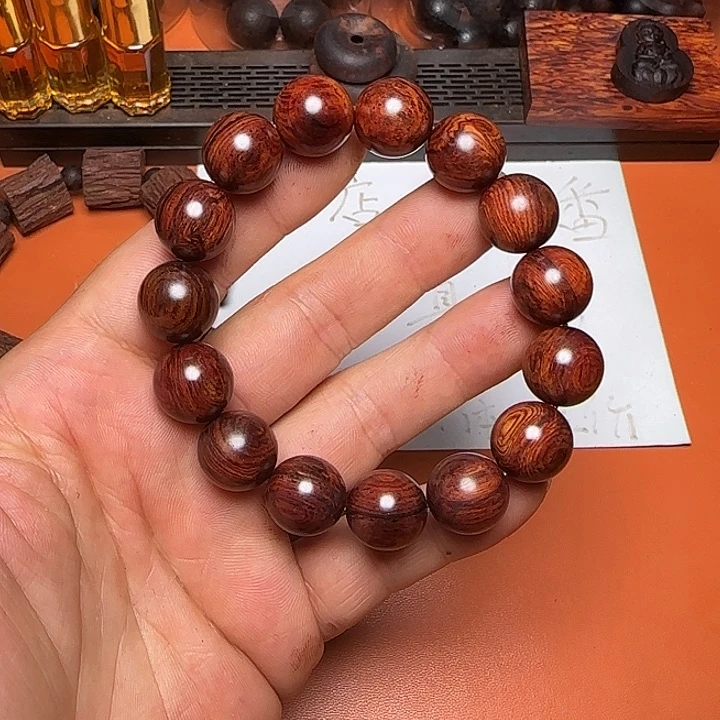 降真香其他海南红降1.5圆珠手串