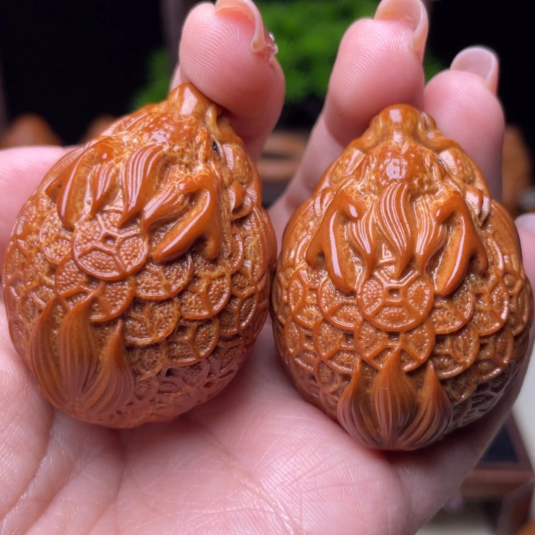 吊坠橄榄核金币龙龟手球3.5