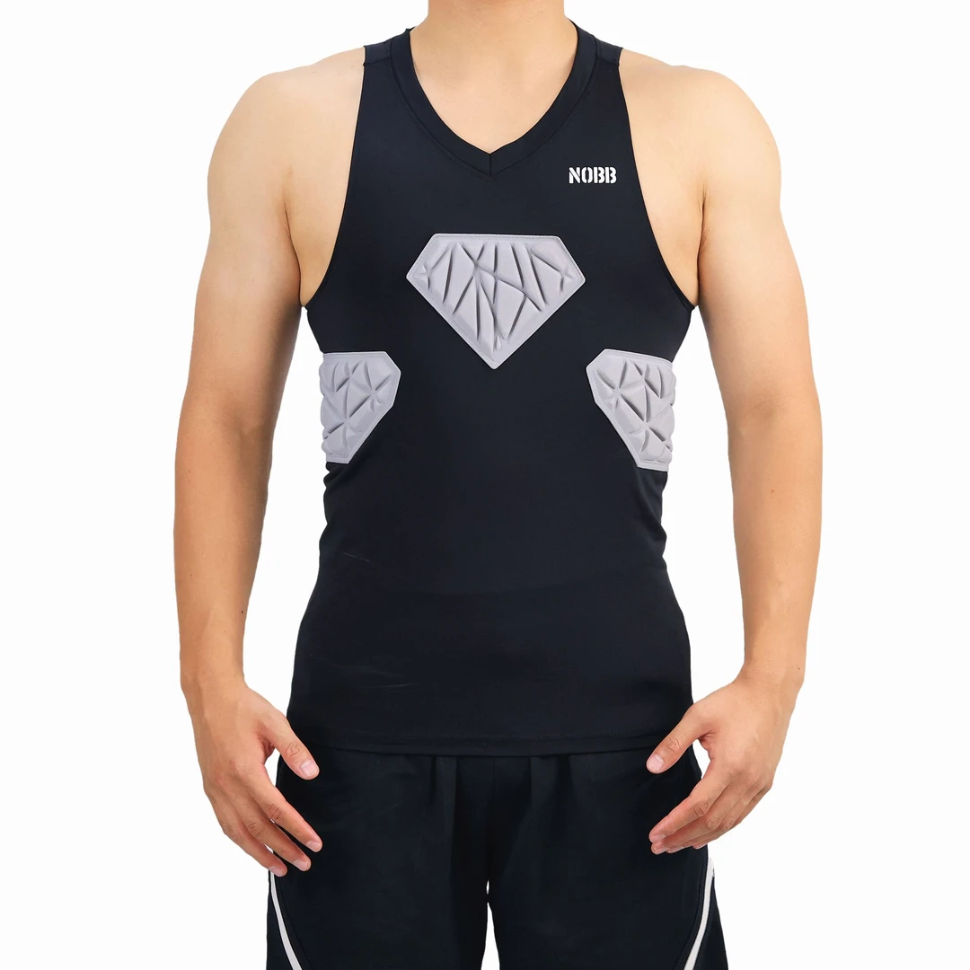NOBB防撞篮球背心高密度运动紧身透气速干高弹训练竞技防撞背心