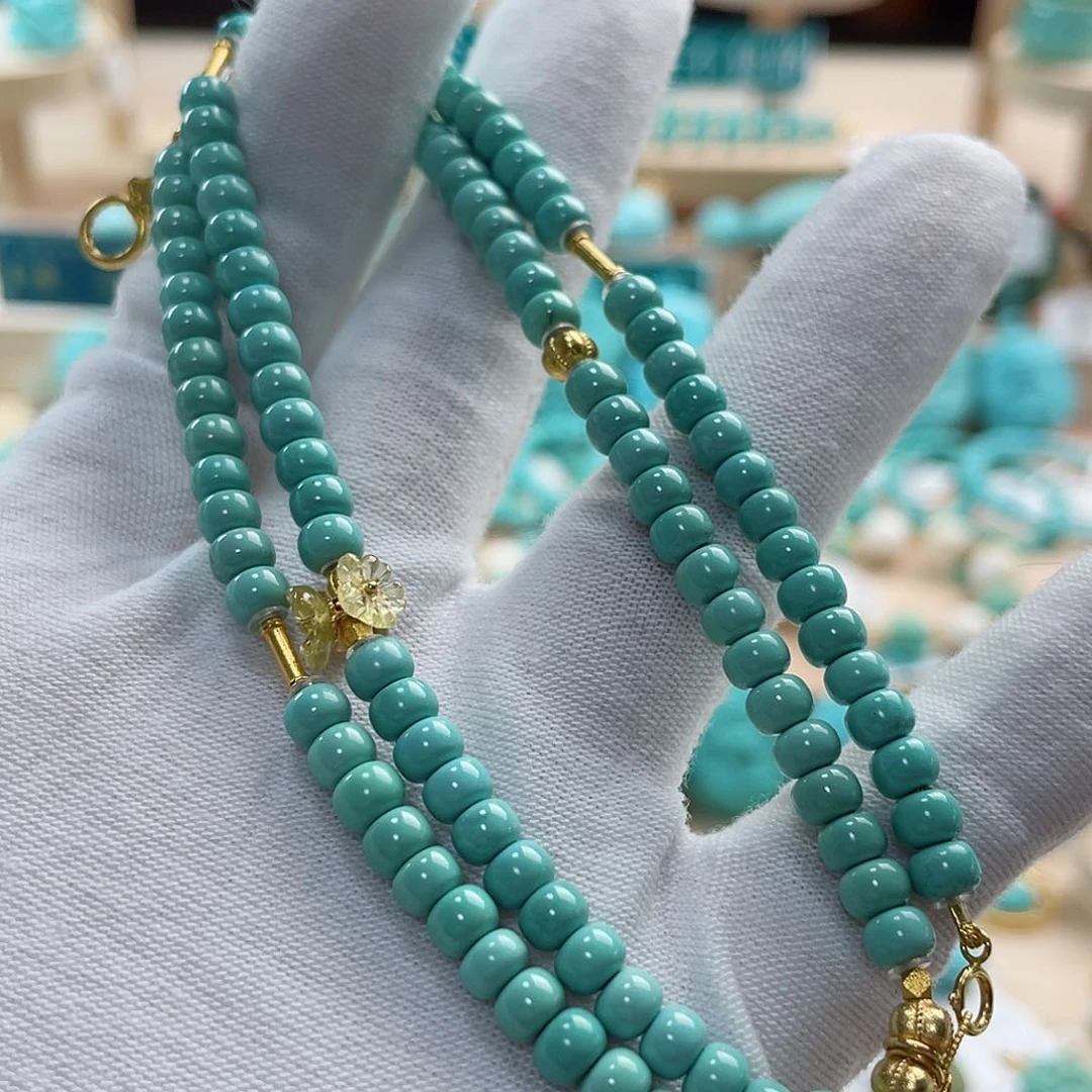 绿松石珠宝奇石18K金镶嵌