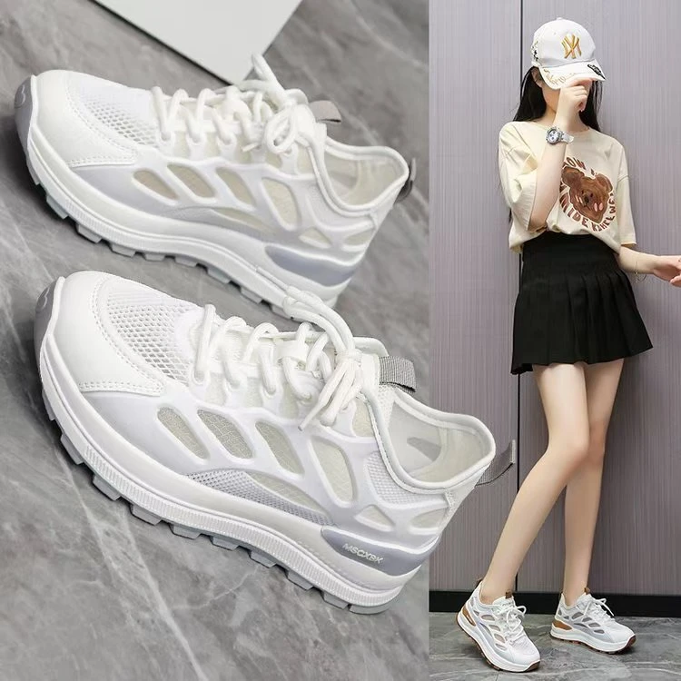 时尚休闲鞋女鞋夏季透气一脚蹬夏季薄款欧若精灵风