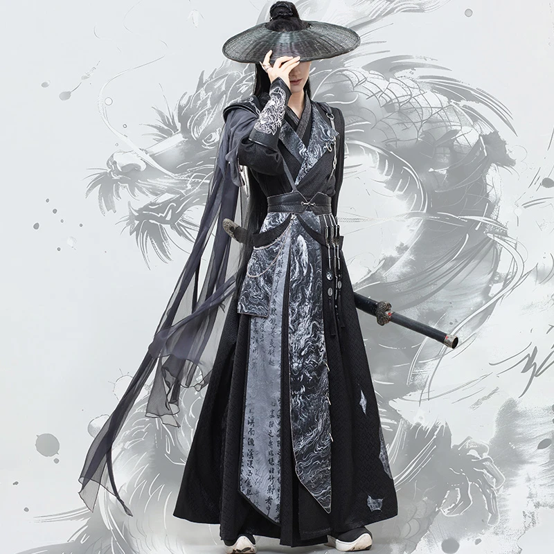花悦诗风新款【问夜】改良汉元素古风武侠套装