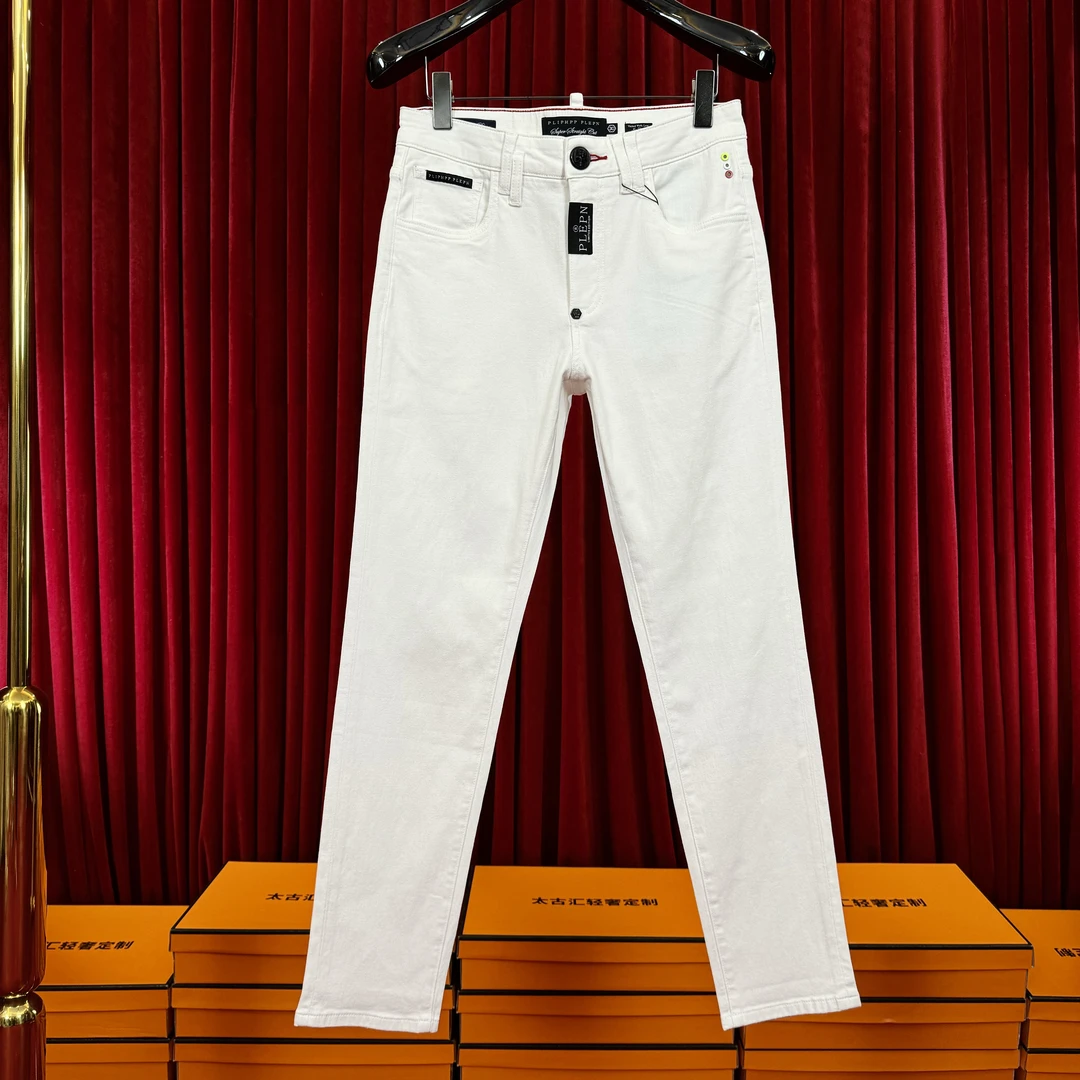 PLIPHPP PLEPN正品PP夏季系列高奢定制双P白牛修身弹力牛仔裤9986