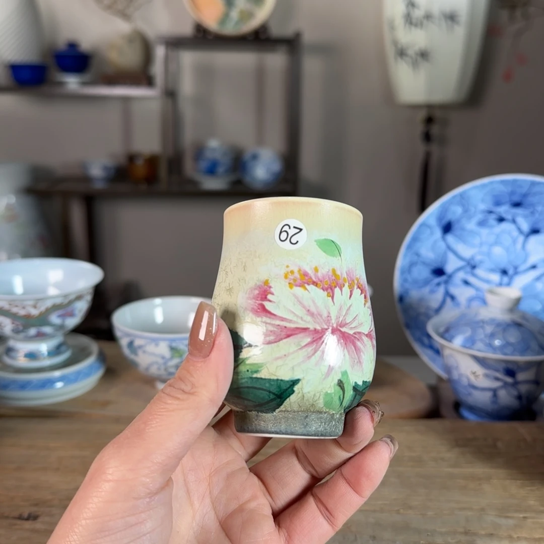 杯景德镇陶瓷柴烧多人