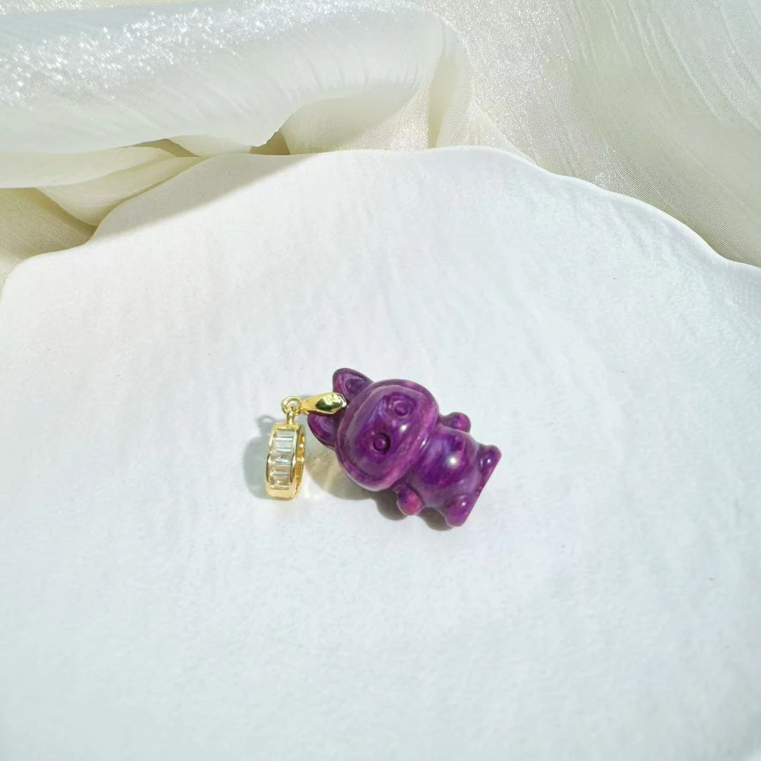 【同林舒】南非老矿料-拉布布雕刻吊坠多样性发其一（F3）