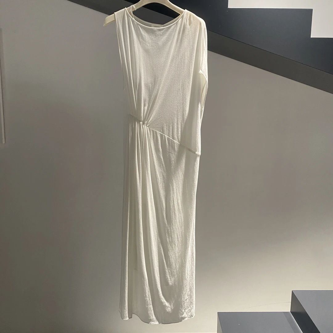 RH126SS25腰部抽褶连衣裙