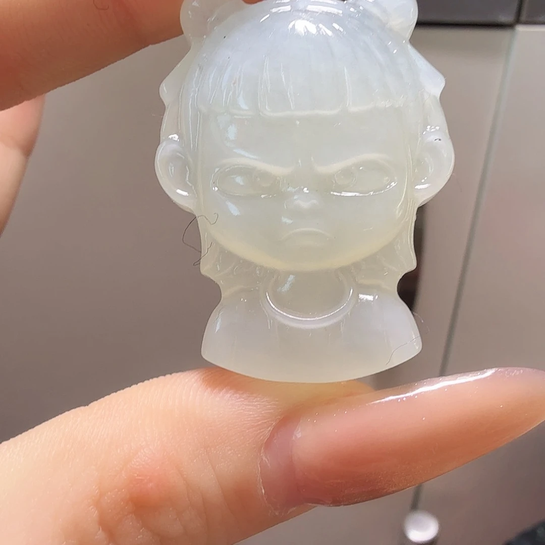 蛇纹石玉哪吒未镶嵌