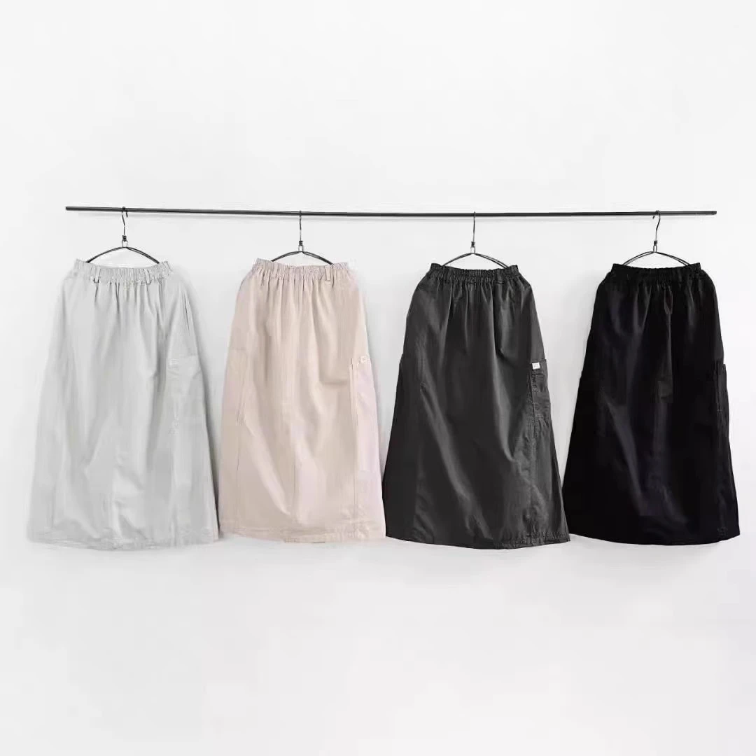 泡菜~东大门puco2025夏新松紧腰宽松A字显瘦工装半身裙