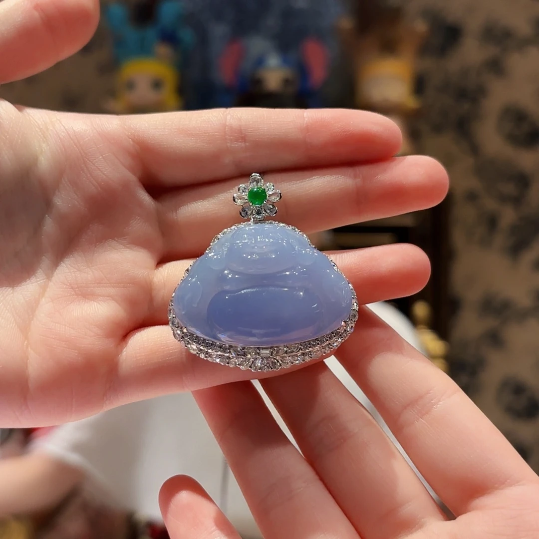 吊坠(赠链)18K金镶嵌翡翠