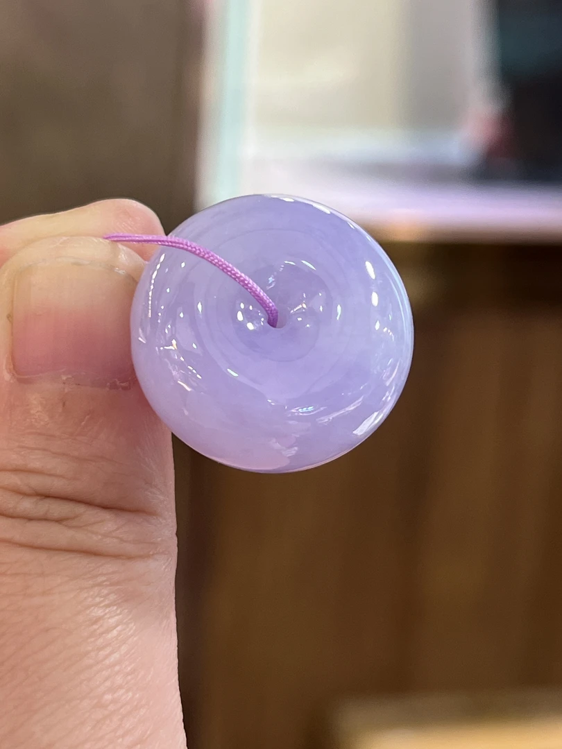 冰紫罗兰平安扣饱满肉扣