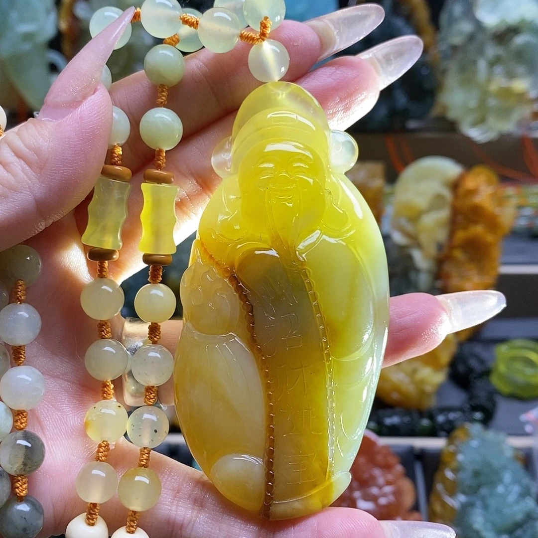 蛇纹石玉未镶嵌颈饰