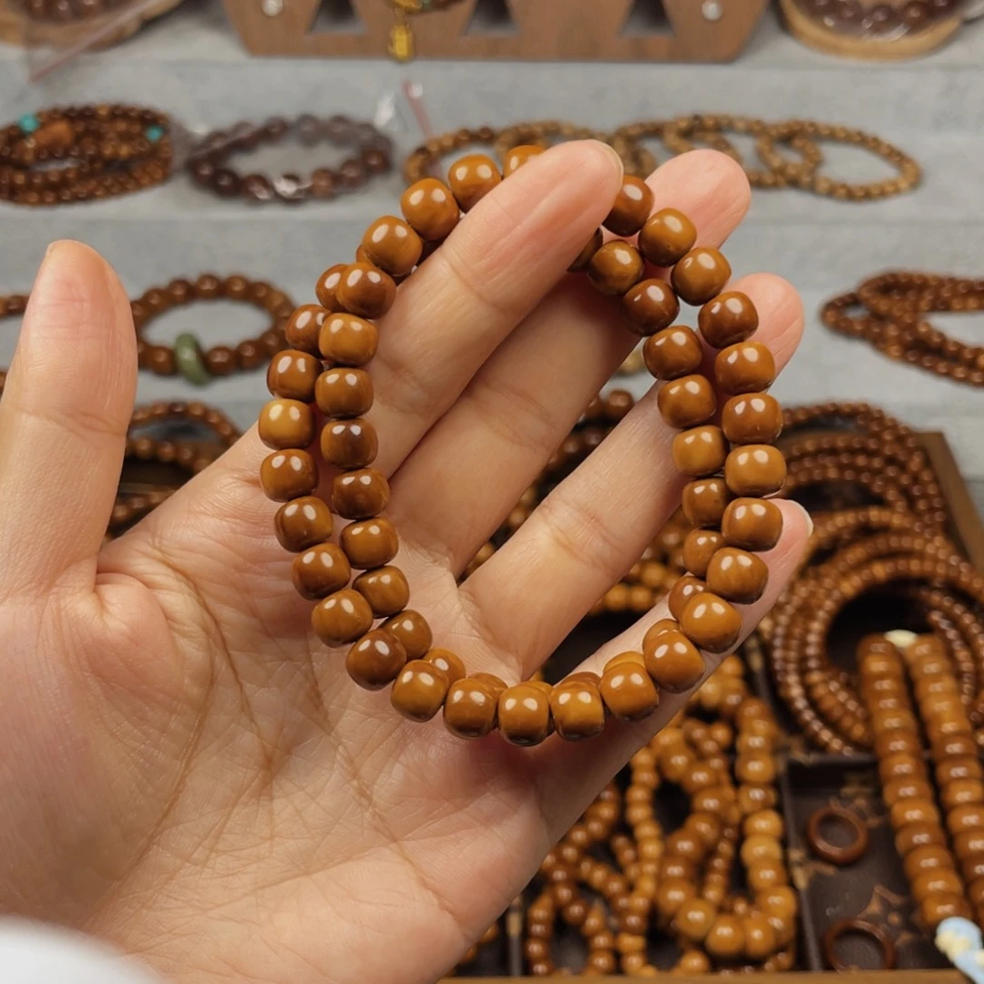 果皮天然库克精挑老型7*8双圈男女通用手串