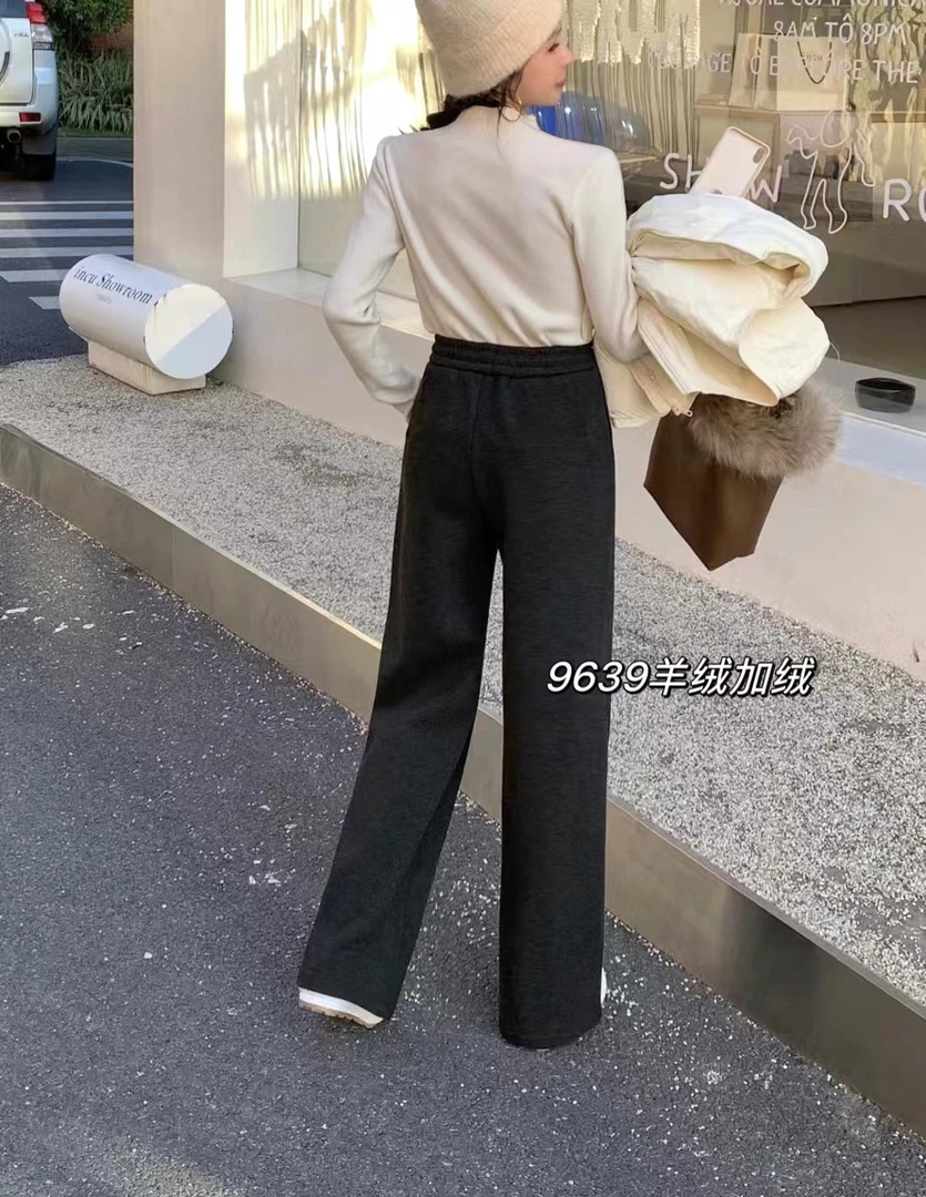 新款韩版时尚加厚窄版阔腿裤