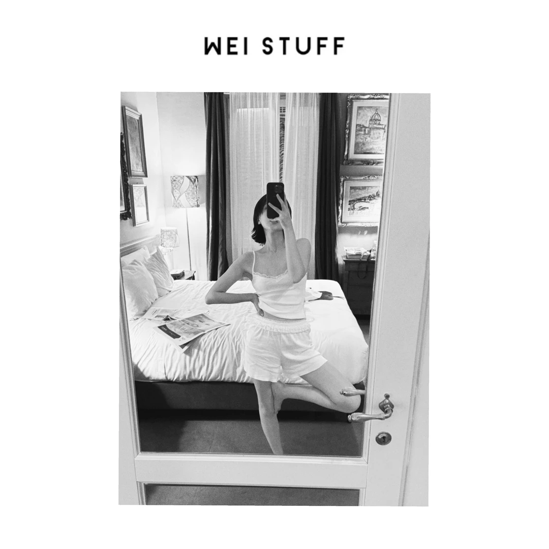 WEI STUFF “遗落梦境” 时尚舒适100棉修身显瘦休闲睡衣套装 9270