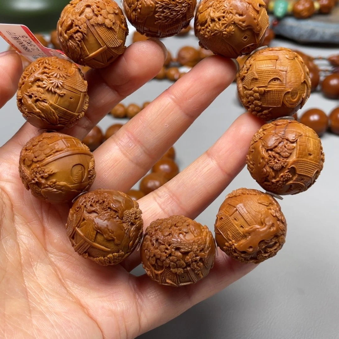 橄榄核吊坠苏州园林