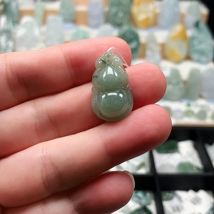 吊坠(不含链)未镶嵌翡翠77葫芦