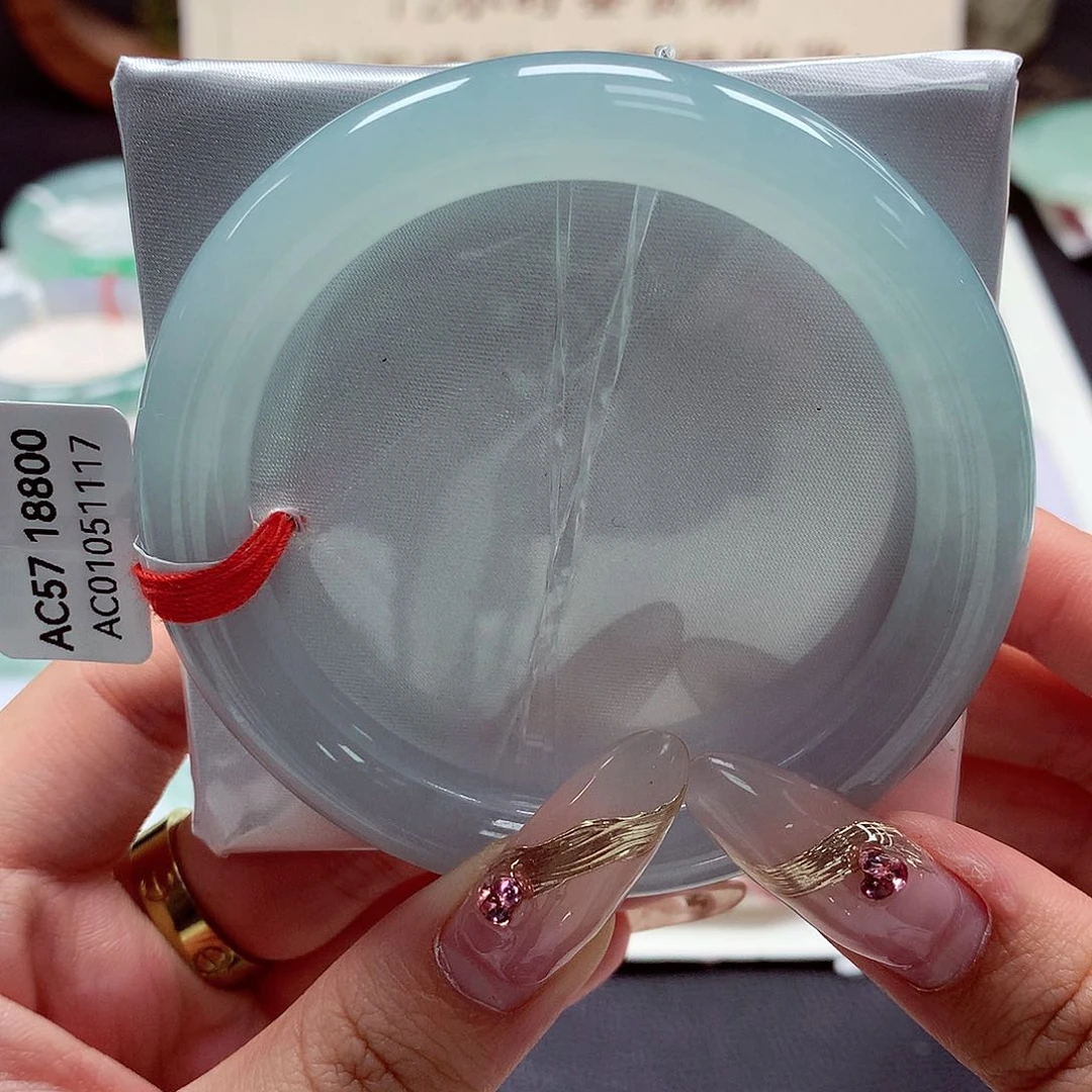 翡翠手镯（圆镯）未镶嵌22（21号）