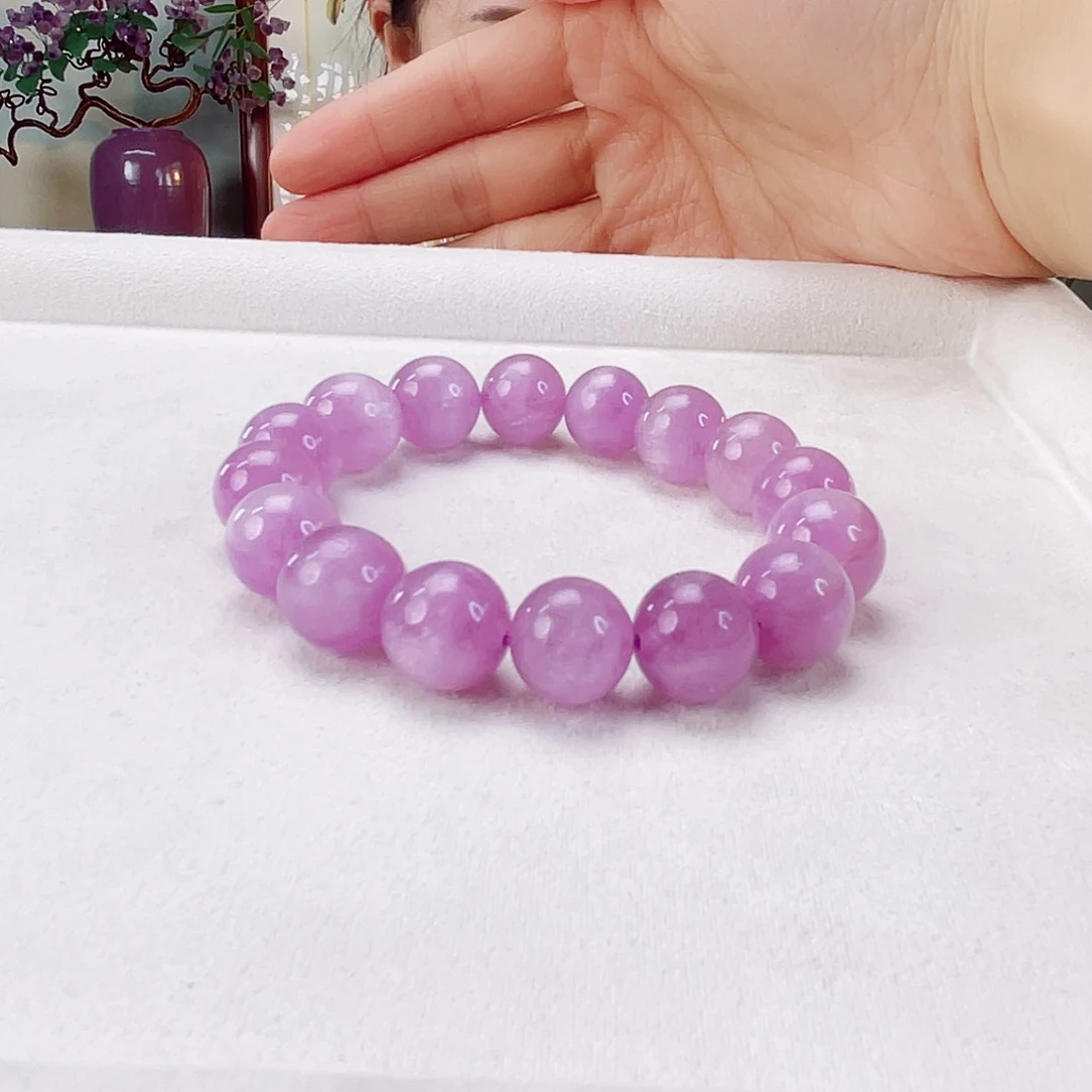 辉石紫锂辉手链未镶嵌紫锂辉12.3