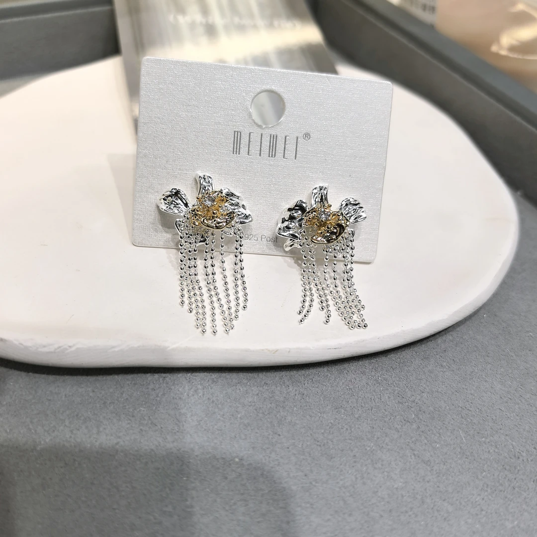 铜合金耳饰 66区 6617 轻奢新款时尚手工气质套装饰品