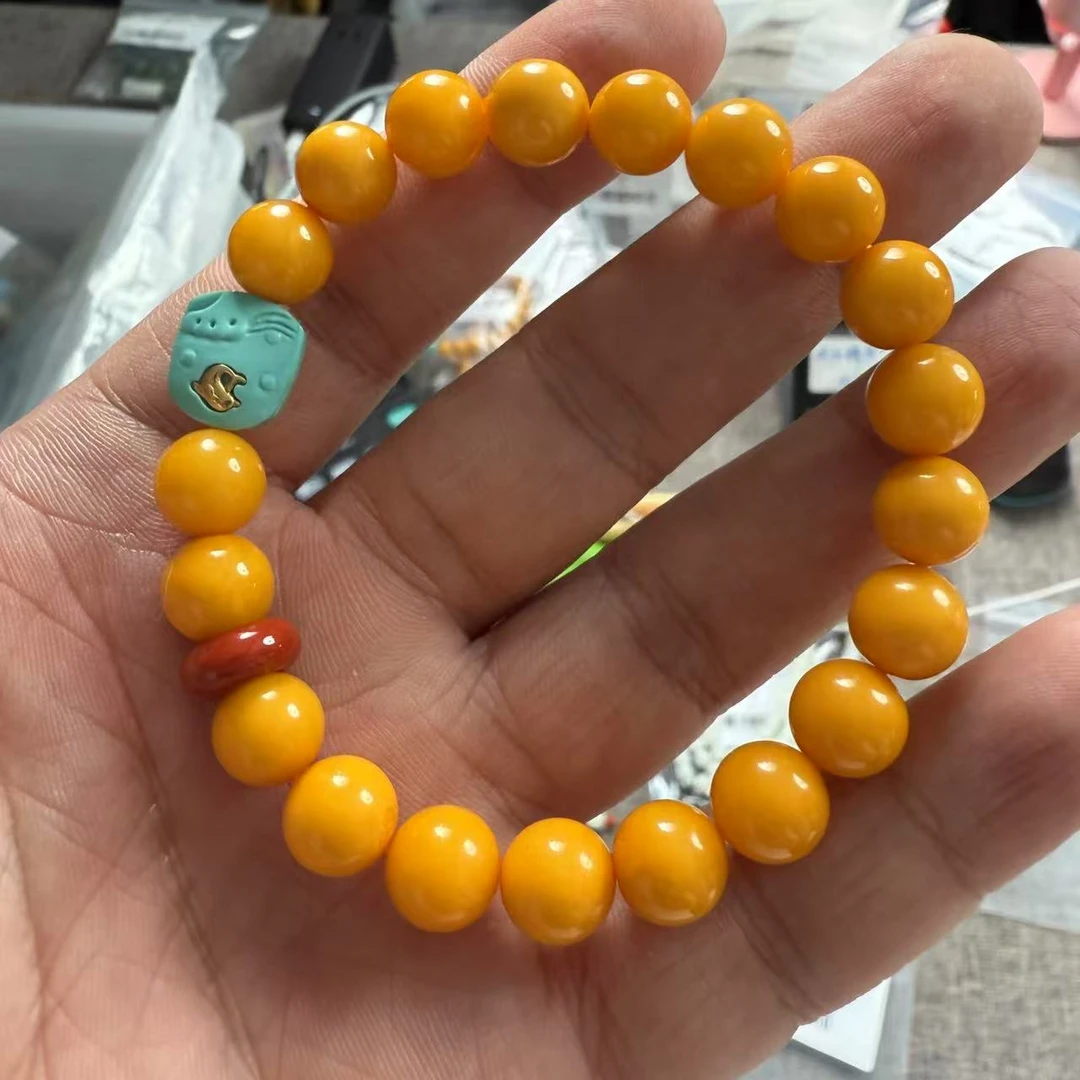 【竞拍】蜜蜡小年份单圈手串 XQW5-17