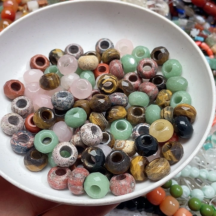 玛瑙/玉髓珠宝半成品未镶嵌20个14mm大孔隔珠