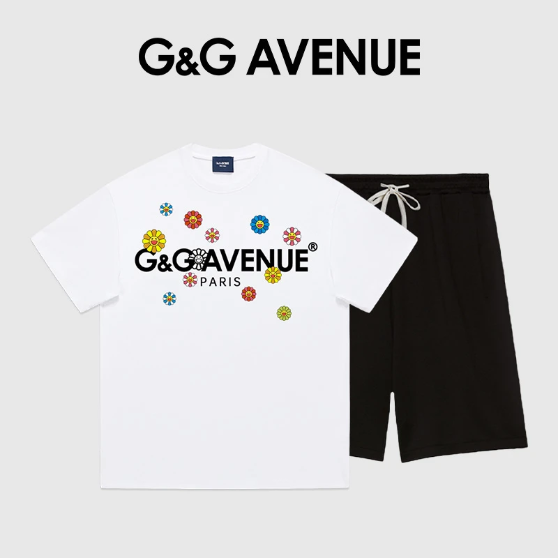 法国G&G AVENUE轻奢潮牌时尚套装男夏季宽松两件套-GTZ2511126