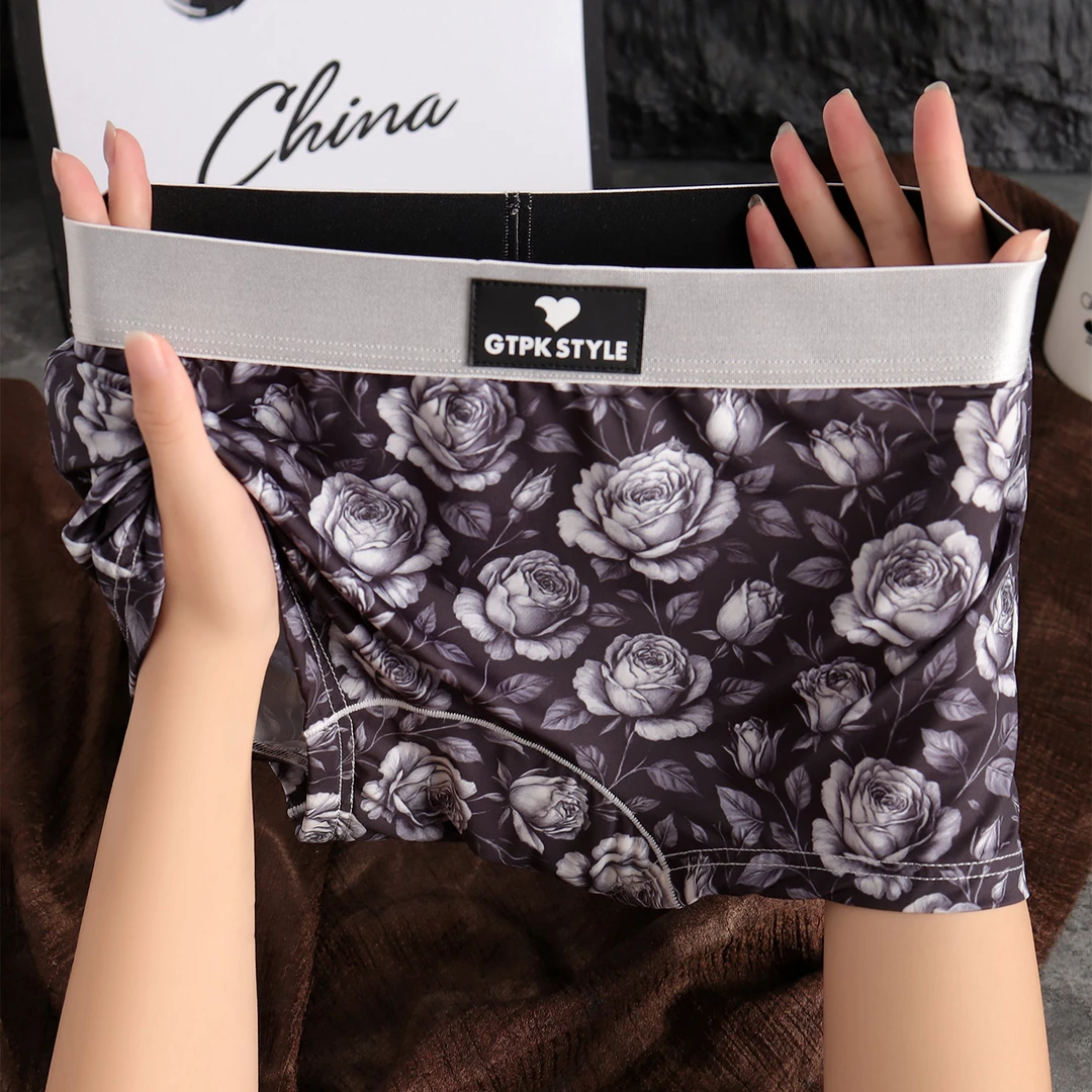 薄款冰丝平角女士内裤防走光安全裤头中腰运动底裤舒适性感短裤衩