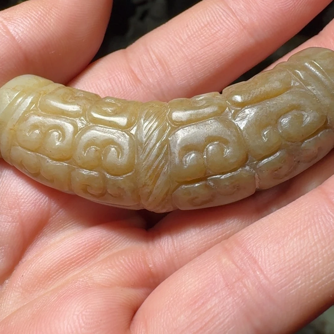 木***光和田玉（青白玉）未镶嵌挂件