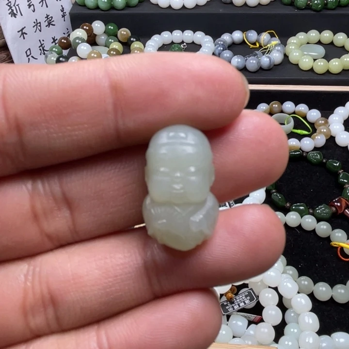 和田玉吊坠(不含链)未镶嵌晓*发财童子