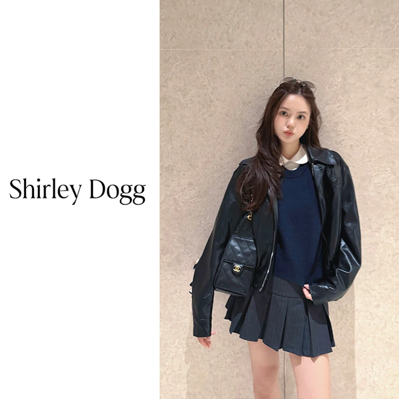 汤元家sd 气质酷帅黑色皮衣