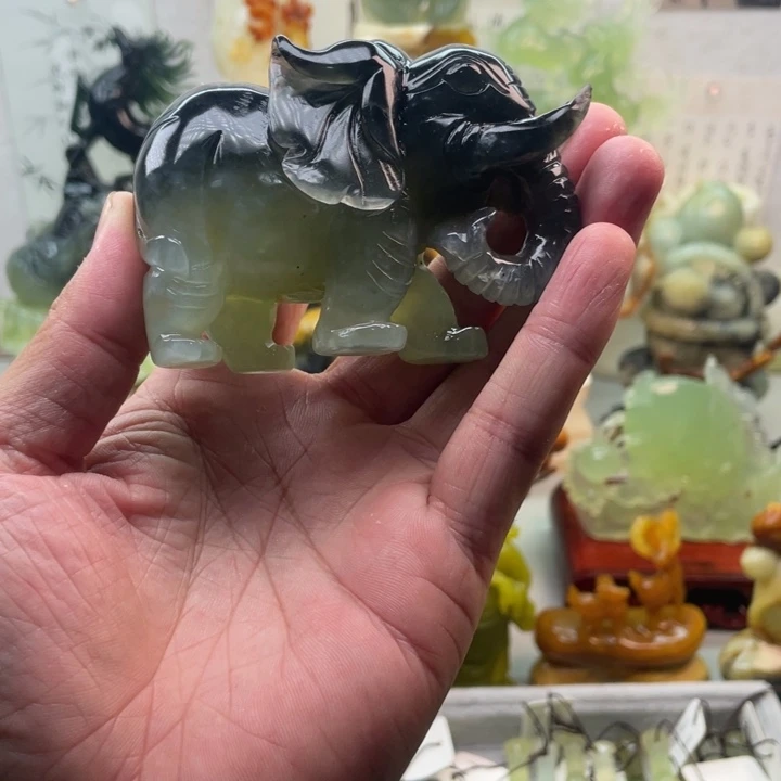 用***8蛇纹石玉未镶嵌四大名玉手把