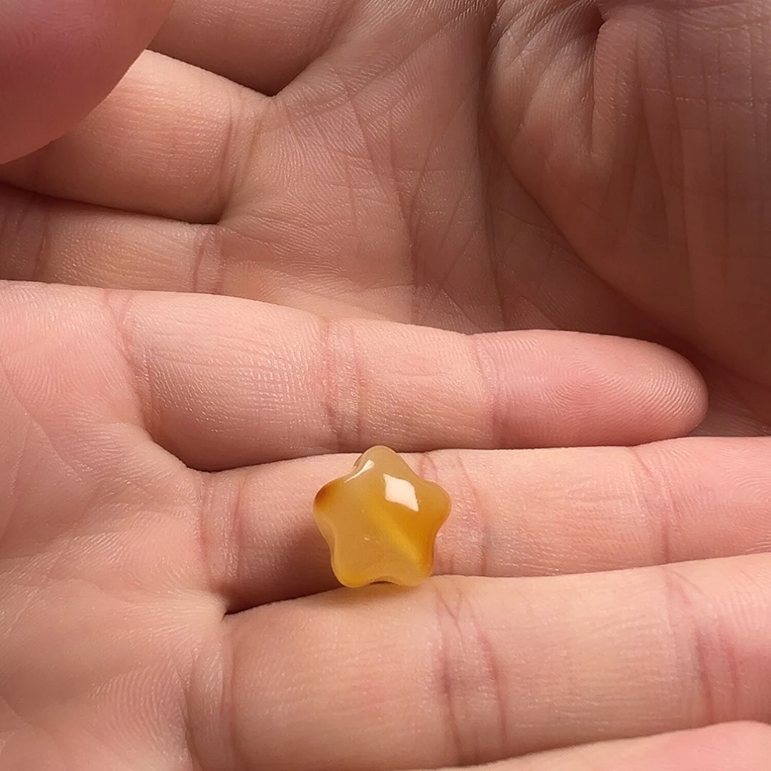 蜜蜡颈饰未镶嵌星星提溜
