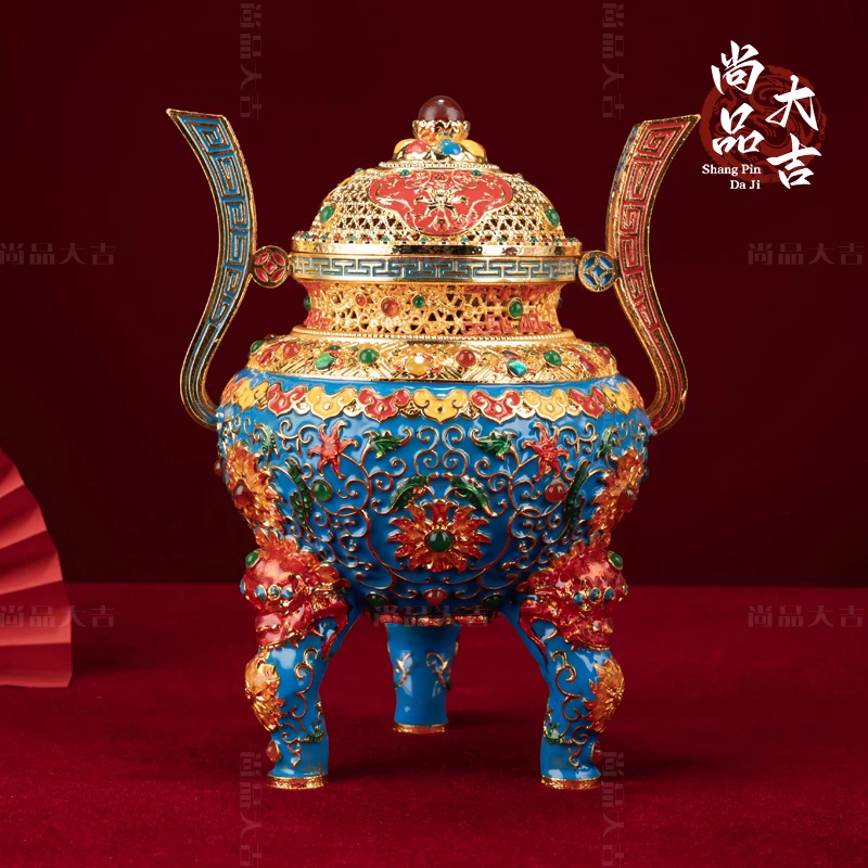 『乾坤鼎』珐琅彩工艺品摆件乔迁送礼高端礼品国潮新中式宝藏文创