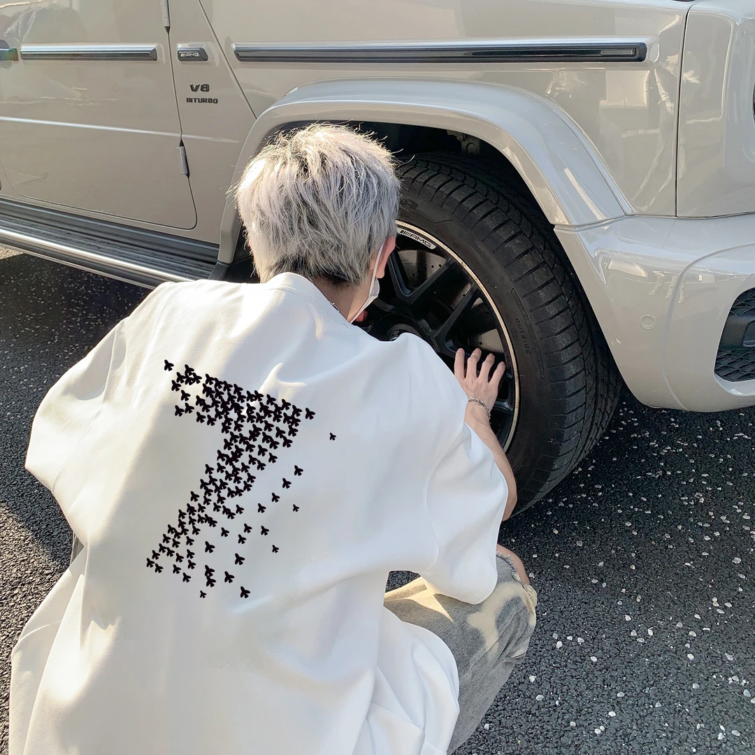 【重磅纯棉】2025夏季新款美式潮牌ins短袖T恤简约宽松百搭休闲短袖