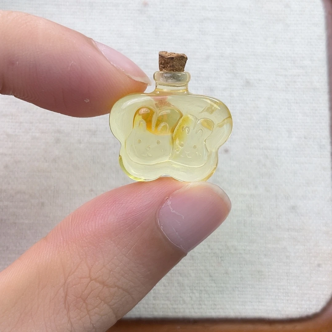琥珀未镶嵌珠宝奇石许愿瓶
