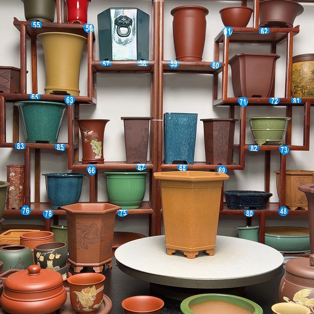 紫砂花盆f****杨六方花盆