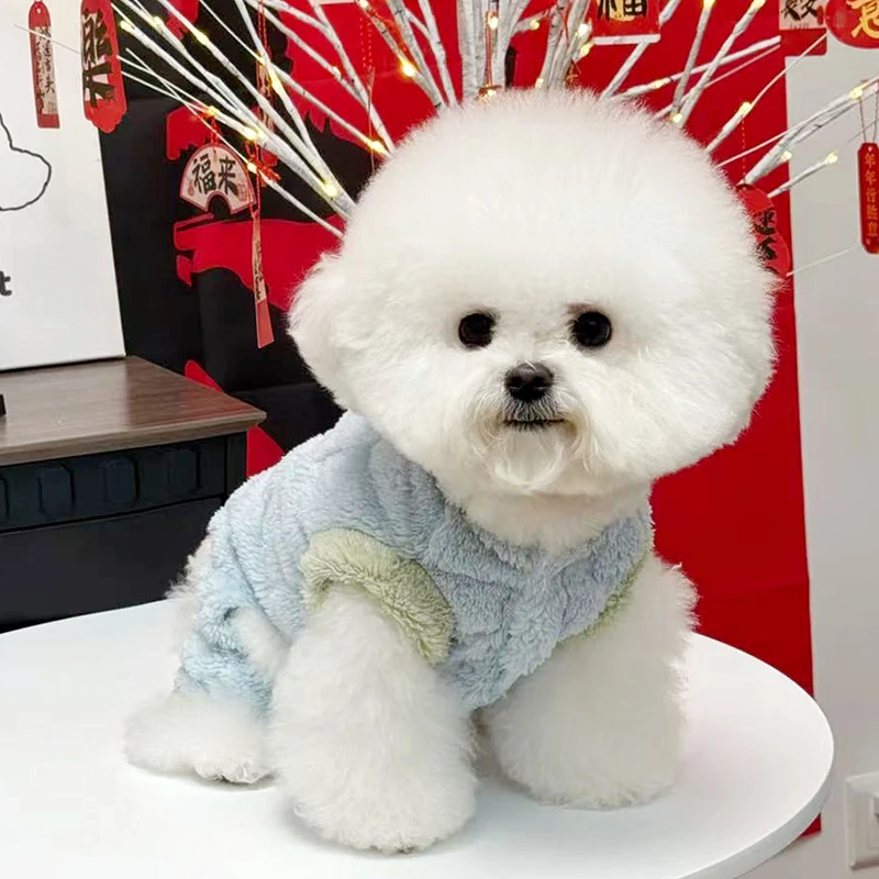 小狗狗衣服春季比熊泰迪雪纳瑞小型犬宠物约克夏贵宾可牵引四脚衣