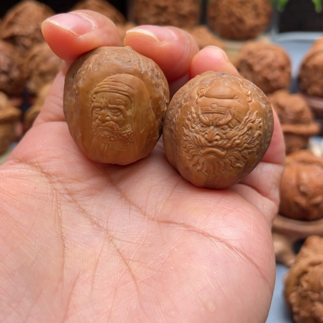 手串/手链核桃小手捻野生木鱼元宝雕刻
