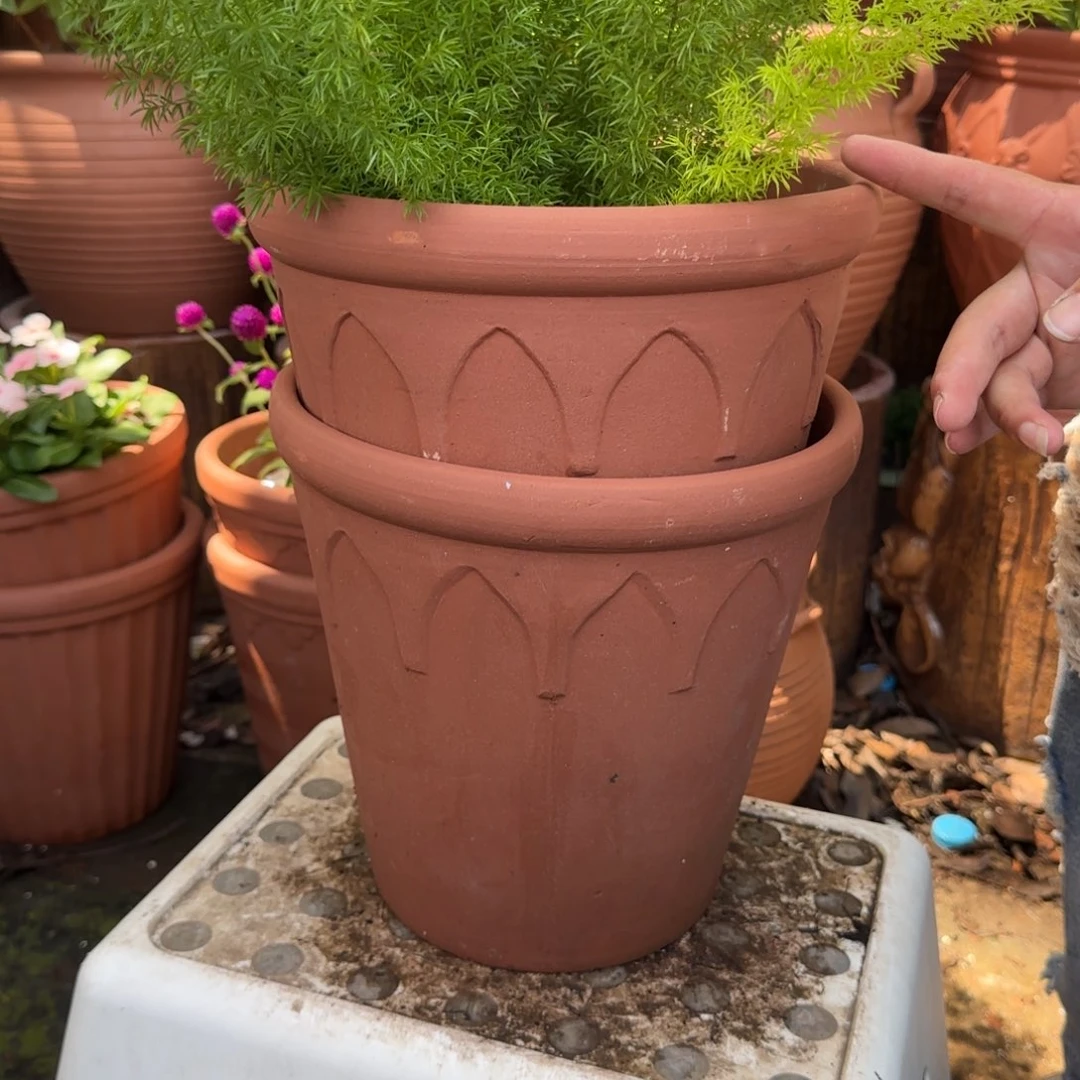 紫砂花盆口24高23宜兴紫砂