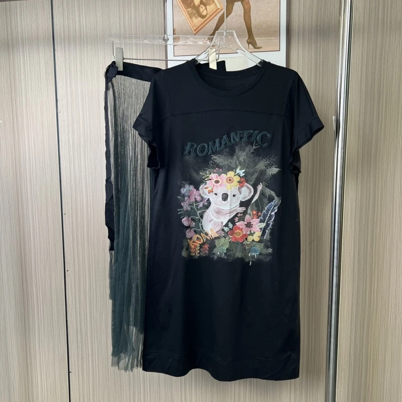 29034撤柜XG春夏时尚短袖两件套连衣裙