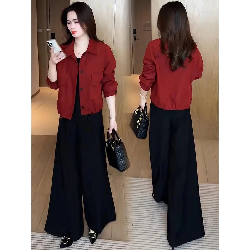 休闲短款外套女2025春季新款洋气显瘦小个子百搭时尚夹克衫上衣潮