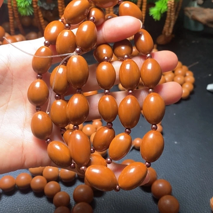 橄榄核手串1.3尺寸35颗枣珠