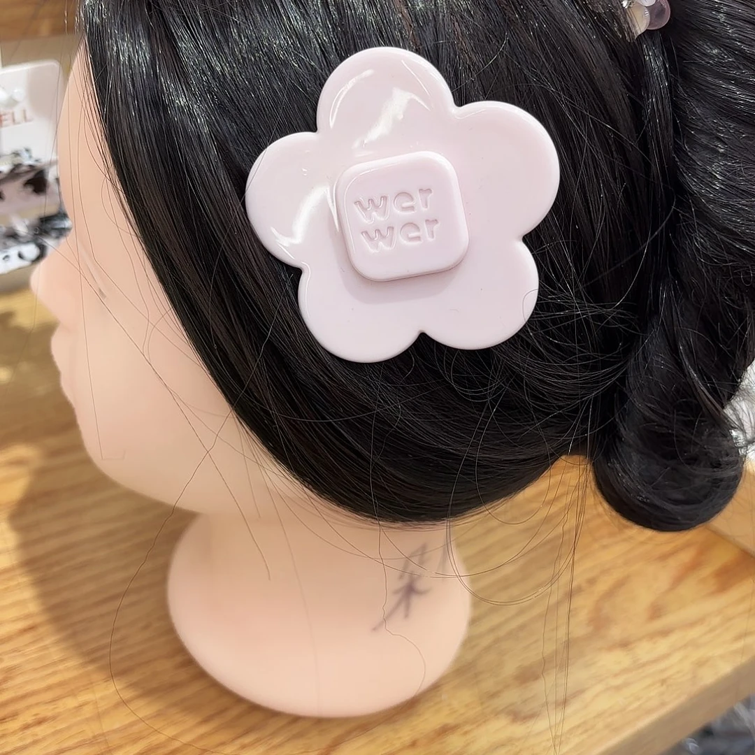 皮质铁合金大号花朵粉