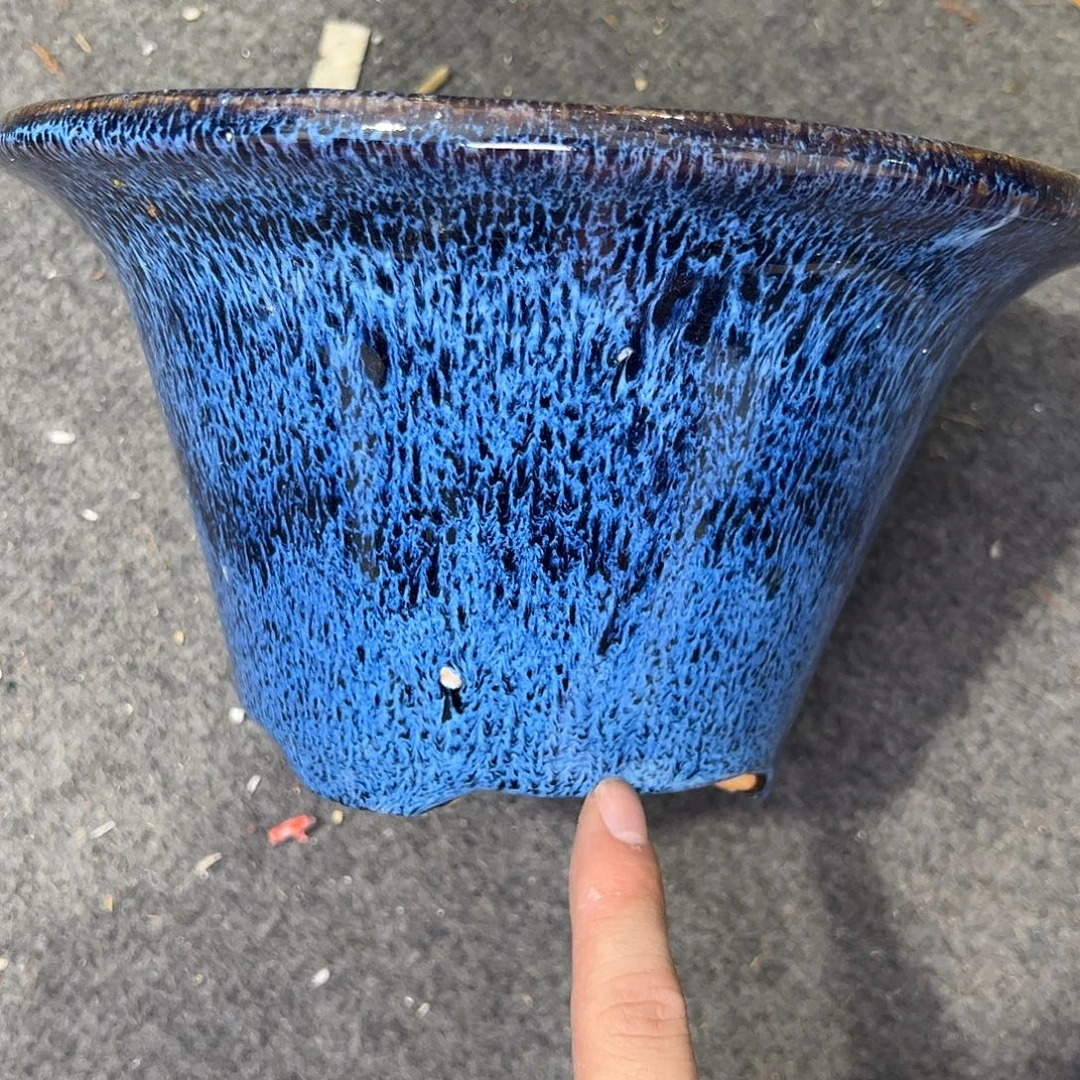 正宗岭南石湾盆放漏